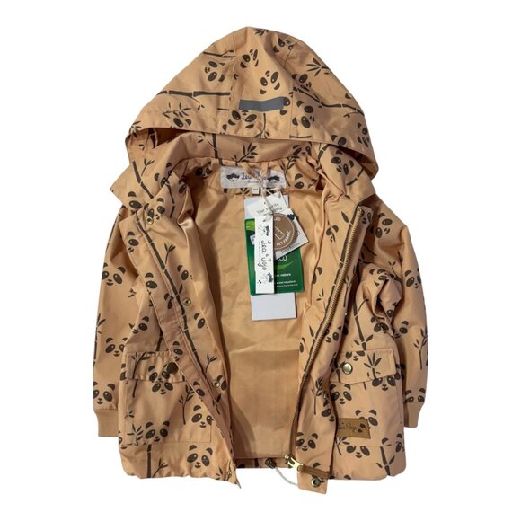 LEA & JOJO - SUSTAINABLE PANDA RAIN JACKET - 2-3Y - LIGHT ORANGE - NEW WITH TAG - Picture 5 of 10